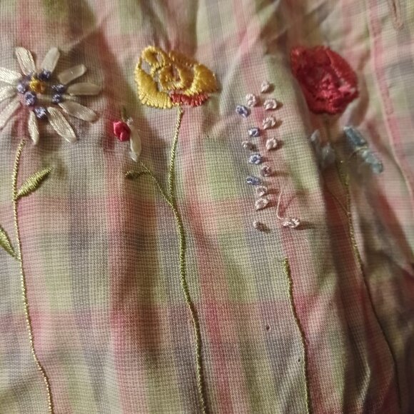 Napa Valley Pastel Plaid  Long Sleeve Shirt - Size Small - Picture 3 of 5